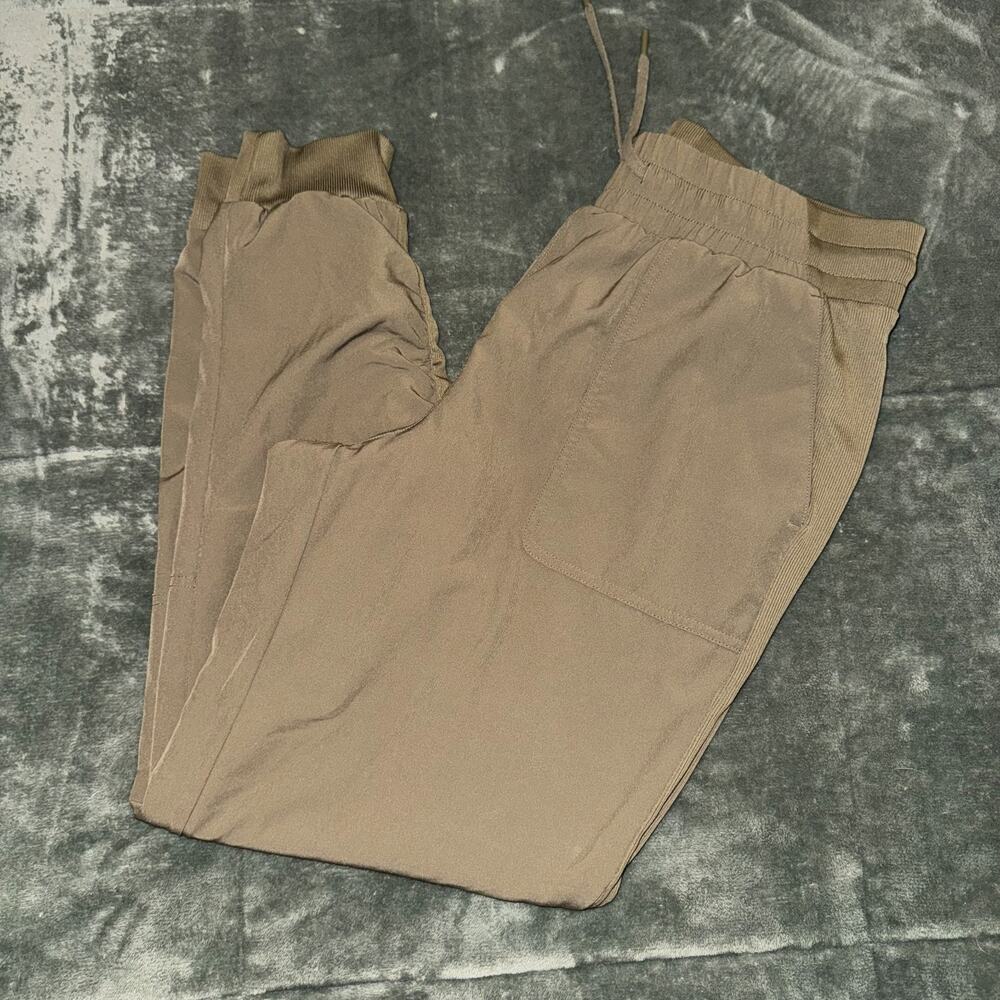 Mondetta Ruched Jogger Pants‎ Women’s Large Olive Green Stretch Drawstring Waist